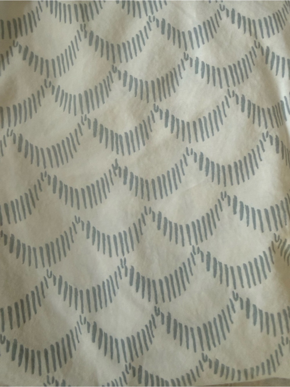 Pottery Barn Kids Light Blue Scallop Organic Cotton Crib Fitted Sheet